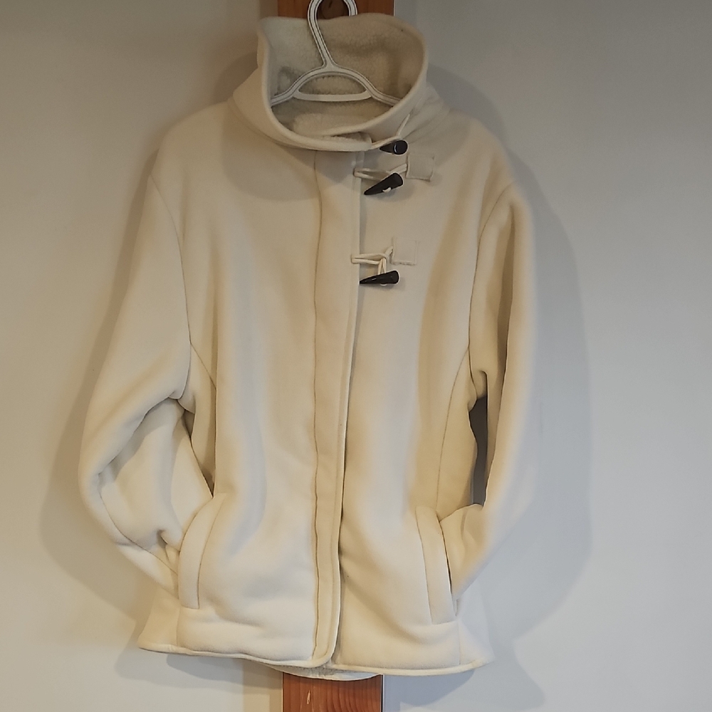 Vintage Cozy Cream Toggle Teddy Jacket Made In Canada